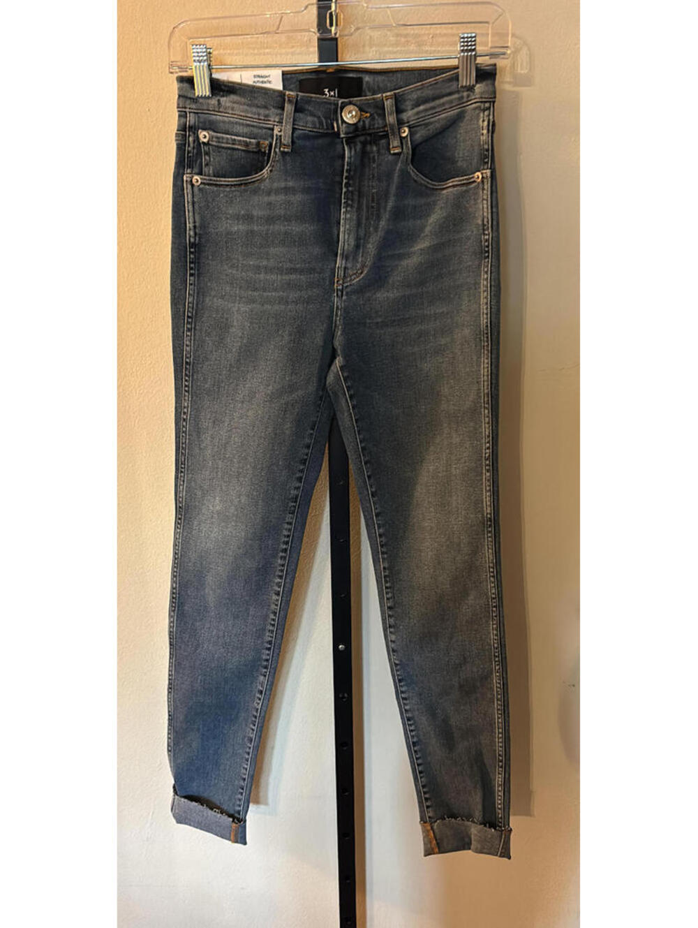 3X1 Straight Authentic High Rise Jeans Midland, $295 NWT, Size 26, Revolve, #65
